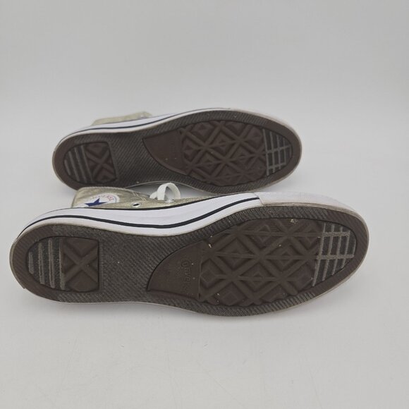 Converse Chuck Taylor All Star Hi Top Metallic Light Gold 153178F Women 9 Men 7 - Picture 6 of 11